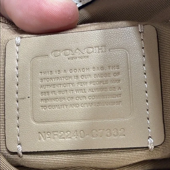 Coach Tan and Cream Signature Shoulder Bag With Purse Scarf - Picture 13 of 13